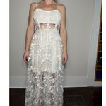 ALTAR’D STATE BRIDAL Evangeline White Floral Appliqué Corset Maxi Dress Sz L NWT Size L Photo 4