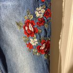 EXPRESS  Blue Floral Embroidered Women's Jeans Photo 2