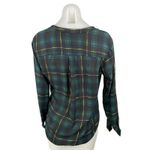 Alice Blue Women's Green Check Plaid Flannel Long Sleeve Button Up Shirt Top XS Photo 1