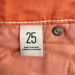BDG  Urban Outfitters Tangerine Orange Distressed Denim Utility Shorts Size 25 Photo 12