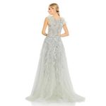 Mac Duggal  20259 Embellished Feathered Sleeveless A-Line Gown in Seamist 4 Photo 1