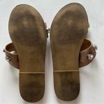 Steve Madden Jessy Rhinestones double strap slip on Leather Tan Sandals… Photo 3