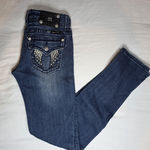 Miss Me  Indigo Skinny Jeans with Silver Accents Photo 0