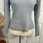 Sam Edelman  Women's Gray Ribbed Knit Pullover Sweater Size M Very Soft Photo 2