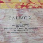 Talbots  Yellow and Pink Floral Short Sleeve Tee NWT Size Medium Floral T-Shirt Photo 6