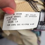 Vtg 1990s Mainstream Purple Teal Floral Leopard Skirted One Piece Swimsuit 14 Photo 4