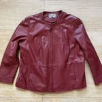 Avenue  Red Leather‎ Jacket Special Edition No. 2009  Size 22/24 Photo 0