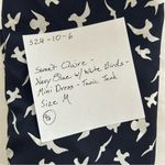 Sweet Claire - Navy Bird Print Sleeveless Tunic Shirt - Size M - USA Made Photo 9