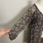 Natural Life Dress Maxi Floral Shimmery Lined Boho Bohemian Romantic Blue Gold Photo 3