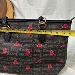 Juicy Couture  Black Tote with Pink Hearts‎ Valentines edition w/heart coin pouch Photo 10