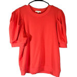 Z Supply Coral Red Evereve French Terry Tee 100% Cotton Sweatshirt Women Sz M Photo 0