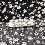 Free People  Ditsy Floral Black Lace Bodysuit Dramatic Ruffle Bell Long Sleeve M Photo 9