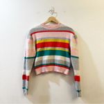 Rebecca Taylor  Luxe Angora Blend Striped Sweater Size XS Photo 4