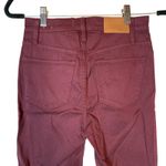 Madewell  10 High Rise Skinny Burgundy Jeans Womens Size 25 Holiday Preppy Photo 3