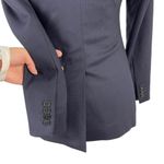 Reiss Hartley Textured Single Breasted Wool Blazer Jacket Navy Size 0 Job Office Photo 13