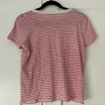 Madewell Red Striped Short Sleeve T-Shirt Cotton Top w/ Pocket Size Small Photo 3