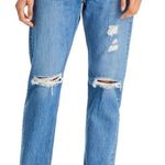 Levi's 501 Original Straight Button Fly Distressed Jeans Photo 0