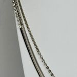 Chico's  Rhinestone Herringbone Chain Necklace ✨ Gold Tone Layering Photo 4