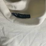 ZARA White Mock Neck Ruched Midi Dress - Size medium- NWT Photo 6