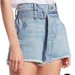 7 For All Mankind  High-Waisted Denim Belted Shorts Size 29 Photo 0