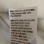 White House | Black Market Long sleeve pocket soft shirt Chiffon button down ecru minimalist office Photo 10