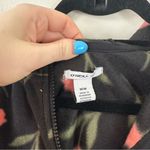 O'Neill  | Black and Red Floral Josie Quarter Zip Hooded Fleece Size Medium Photo 4