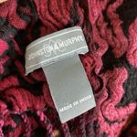 Johnston & Murphy Johnston Murphy Pink Red Black Woven Knit Scarf Fringe 11x35 Photo 3