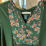 st. john's bay  Green and Floral Blouse Photo 1