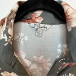 J for Justify Women’s Shirt Dress Gray Floral Buttons Collared Casual Size Large Classic Light Photo 8