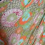 ABS Allen Schwartz Floral Mini Dress - Green and Orange Size Small Photo 5