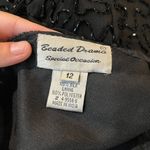 Vintage silk beaded formal dress Black Size 12 Photo 4