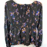 Ava & Viv Women's Stretchy Long Sleeve Smocked Floral Blouse Black Size X Photo 8