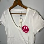 Juicy Couture White Short Sleeve Tee with Pink Logo NWT Photo 2