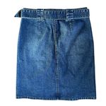 D. Jeans  belted denim skirt Photo 4
