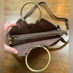 Anthropologie  Boho Brown Faux Leather Round Crossbody Photo 2