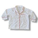 Sleepy Jones Women's Pajama Set Size S Deer Print White Red Trim Sleepwear Photo 1