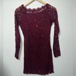 Sequin Hearts Maroon Mini Dress Size Smalll Photo 1