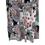 Lascana Blouson Sleeveless Mini Dress in Blue Multi Paisley size 8 Tie Waist Photo 5