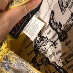 Embellished Formal Evening Prom Gown Crisscross Straps Open Back Metallic Yellow Photo 5