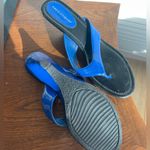 Predictions Bright Blue Wedge Sandals Photo 2