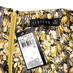 LIONESS NWT Venetian Yellow Printed Yellow Corset Mini Skirt XL Photo 4