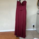 House Of CB L D-DD 'Marcella' Berry pleated georgette maxi dress NWOT Photo 5