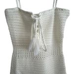 MIOU MUSE | Chic White Crochet Dress Beach Coverup Vacation Size Small Women Photo 1