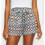 Loft  Paperbag Pull On Shorts in Sunwashed Floral Linen Blend‎ Size XS Photo 0