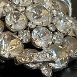 Eisenberg Vintage Brooch Clip On Earrings Austrian Rhinestone Crystal Silvertone Silver Photo 9