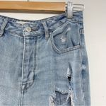 PacSun  High Rise Distressed Mom Jeans Light Wash Womens 25 Button Fly 90s Blue Photo 5