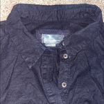 Anthropologie By  Cap Sleeve V-Neck Button Front Ruched Slim Midi Dress Black 1X Photo 9