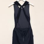 Alice + Olivia Women's Black Hiloti Cross Back Silk Blend Jumpsuit Size 2 Photo 3