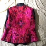 Dana Buchman  Paisley blazer, kimono style blazer, pink and black jacket Photo 9
