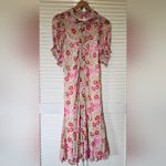 Anthropologie  Puff-Sleeve Ruched Mesh Midi Shirt Dress Photo 3